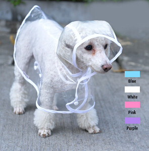 Hot Sale High Quality Transparent PVC Dog Clothes Pet Accessory Dog Raincoat 1904012 
