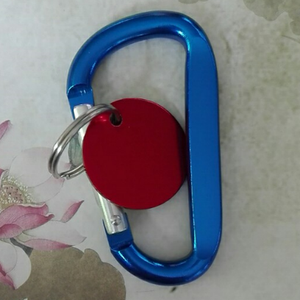 8cm flat keychain with medallion 1608025