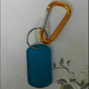 5cm flat keychain with paint crimping tag 1608022