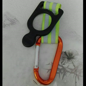 6cm flat keychain with reflective stripe strap and water holder 1608006