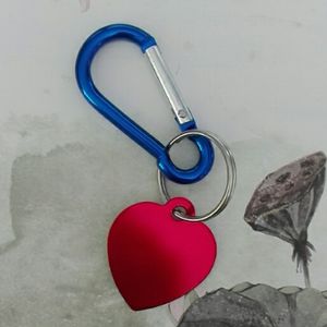 5cm bar keychain with heart tag 1608017